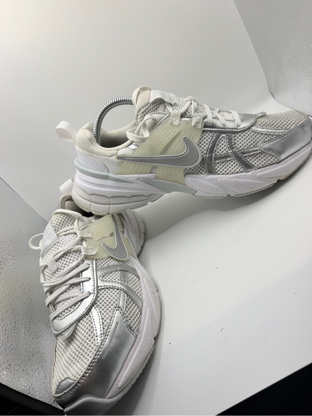 Nike Women’s White Silver Cream Athletic Sneakers